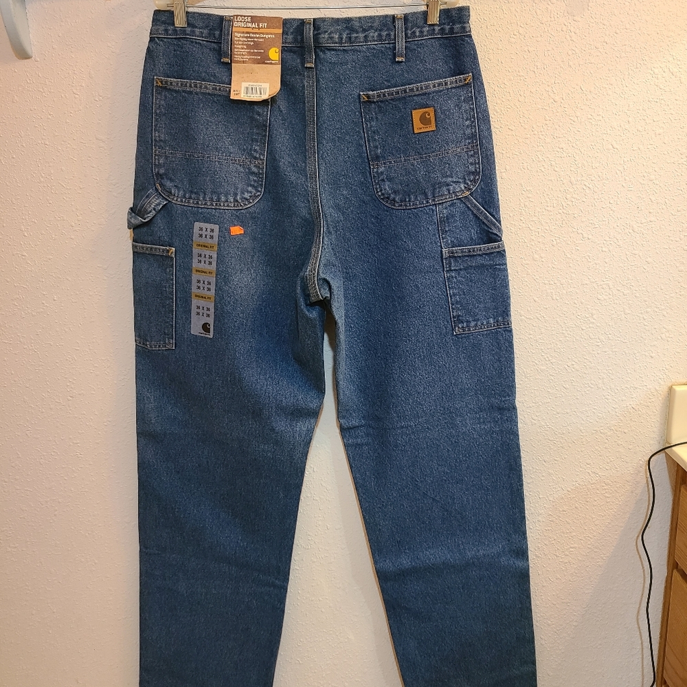 Carhartt Signature Denim Dungaree Loose Original Fit Jeans